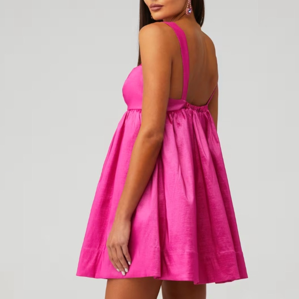 Women’s Dress SMALL For Love And Lemons “Selina Dress” Hot Pink gorgeous!🩷 NWT - Picture 10 of 10